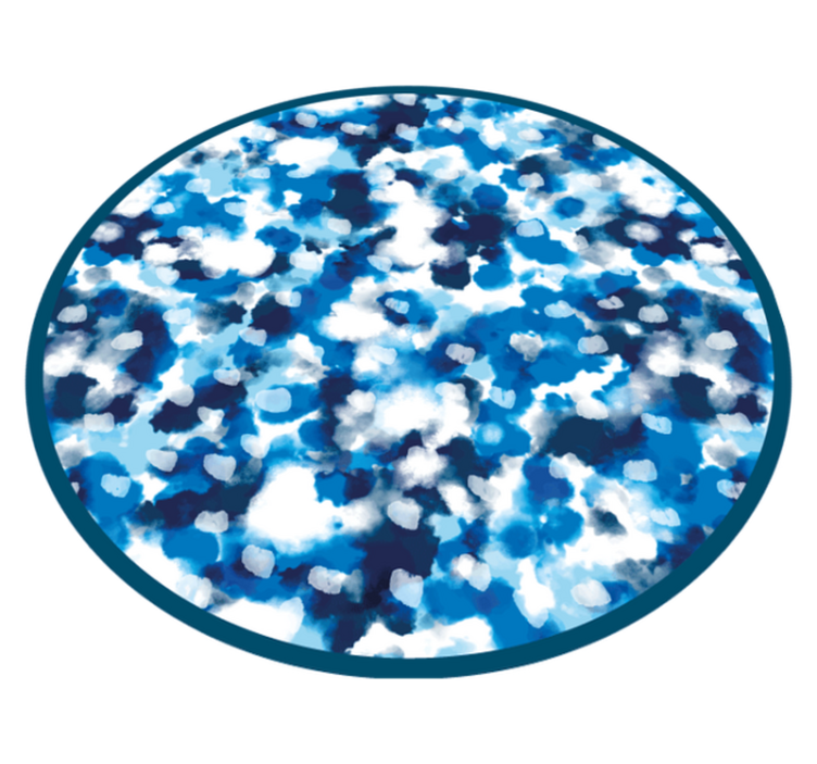 Blue spot design bathroom vinyl rug - TenStickers