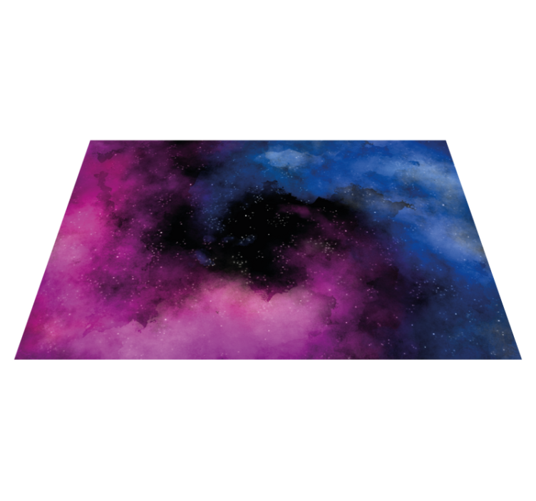 Colored spiral nebula galaxy modern rug - TenStickers