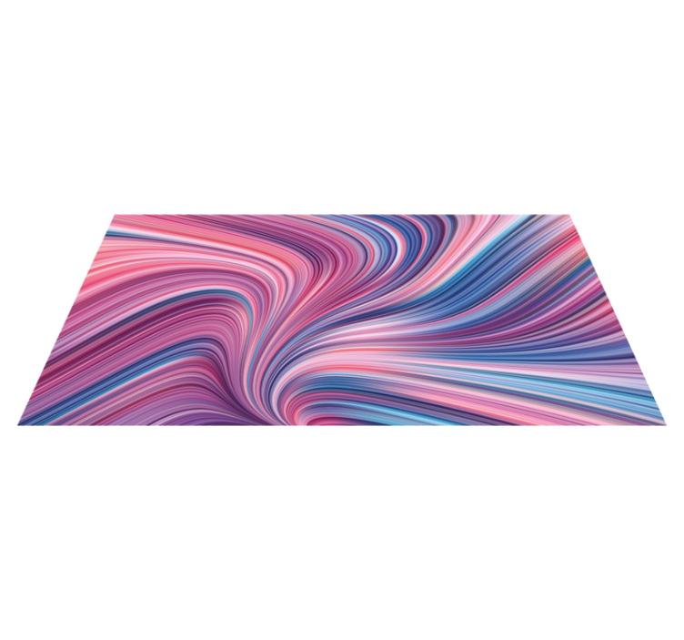 Twisting hue corrents vinyl rug - TenStickers