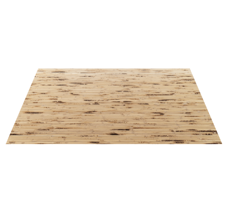 Natural bamboo effect wood vinyl rug - TenStickers