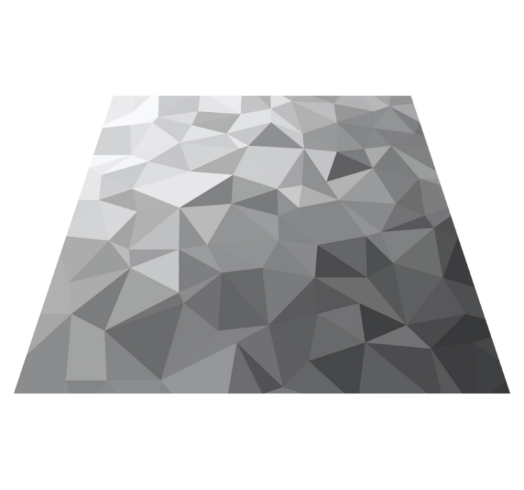 Gradient grey stile geometric vinyl rug - TenStickers