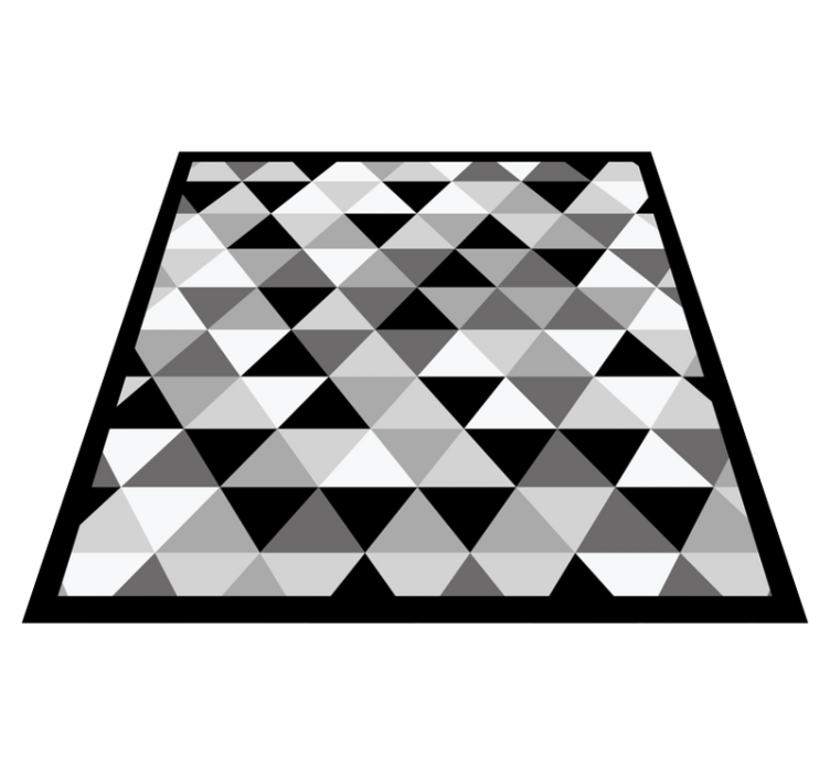 White, gray and black triangles design  rugs - TenStickers