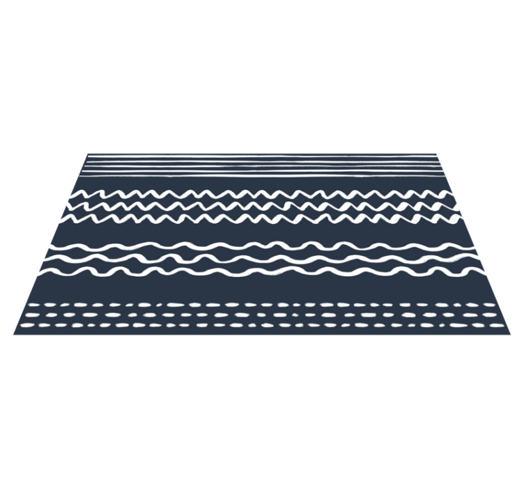 Curvy Line Arrangement stripes vinyl rug - TenStickers