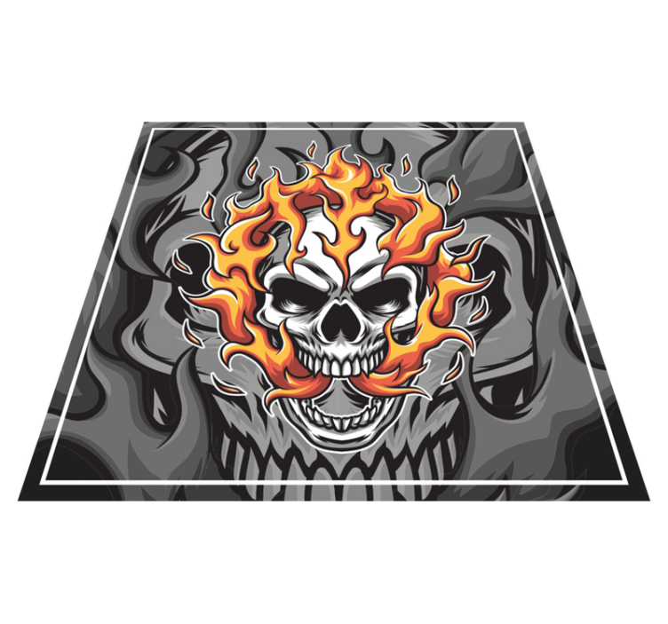 Race flag cartoon style modern rug - TenStickers