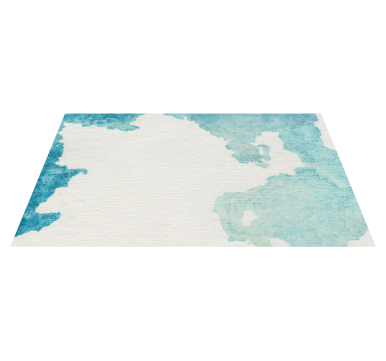 Blue and green watercolor effect texture carpet - TenStickers