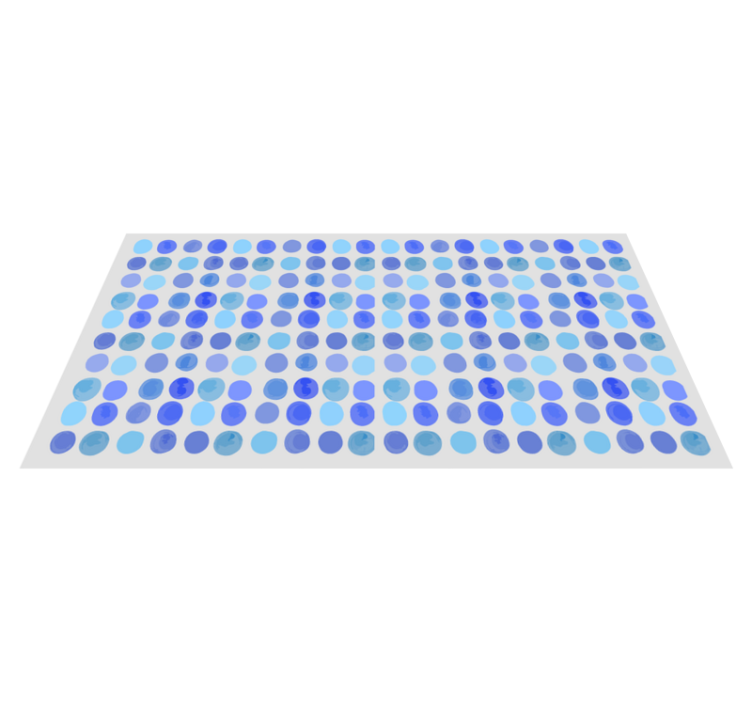 Blue dot pattern bathroom vinyl rug - TenStickers