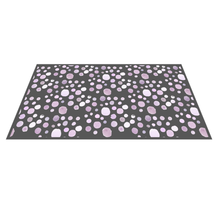 Soft polka dots textured vinyl rug - TenStickers