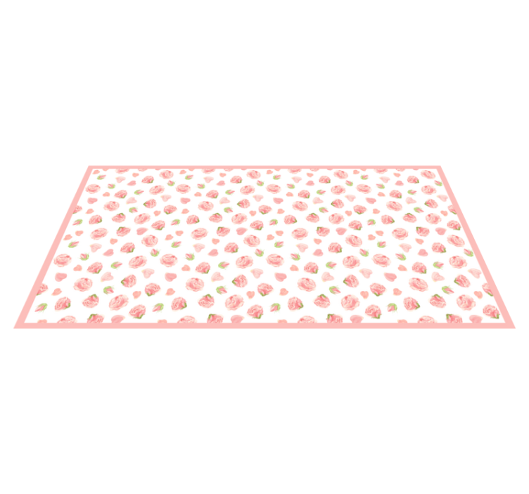 Roses stylish pattern flower vinyl rug - TenStickers