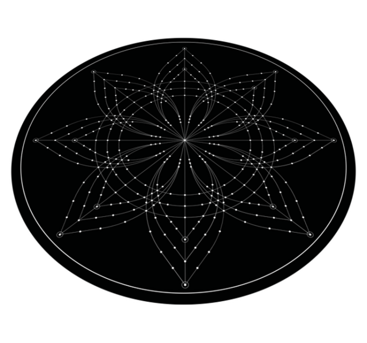 Elegant Lotus Pattern mandala vinyl rug - TenStickers