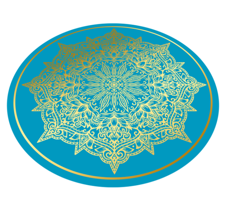 Complex Mandala Artwork circular vinyl rug - TenStickers