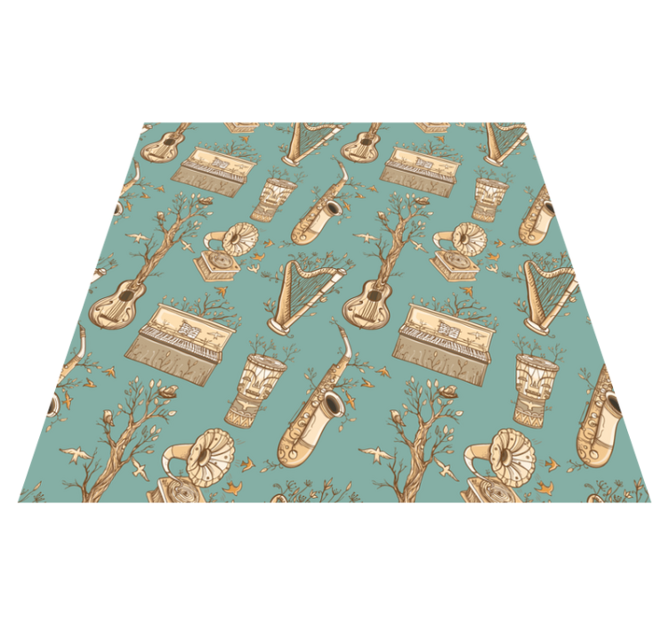 Musical Instruments Concept vinyl rug - TenStickers