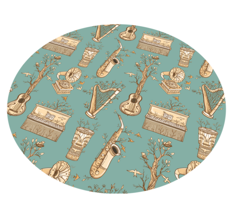 Musical Instruments Harmony vinyl rug - TenStickers