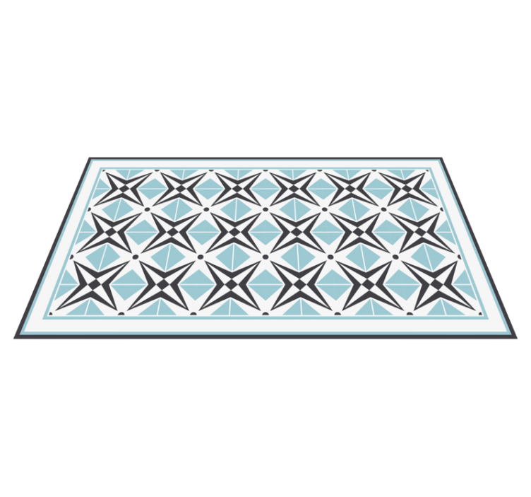 Light blue and grey crosses tile carpet - TenStickers