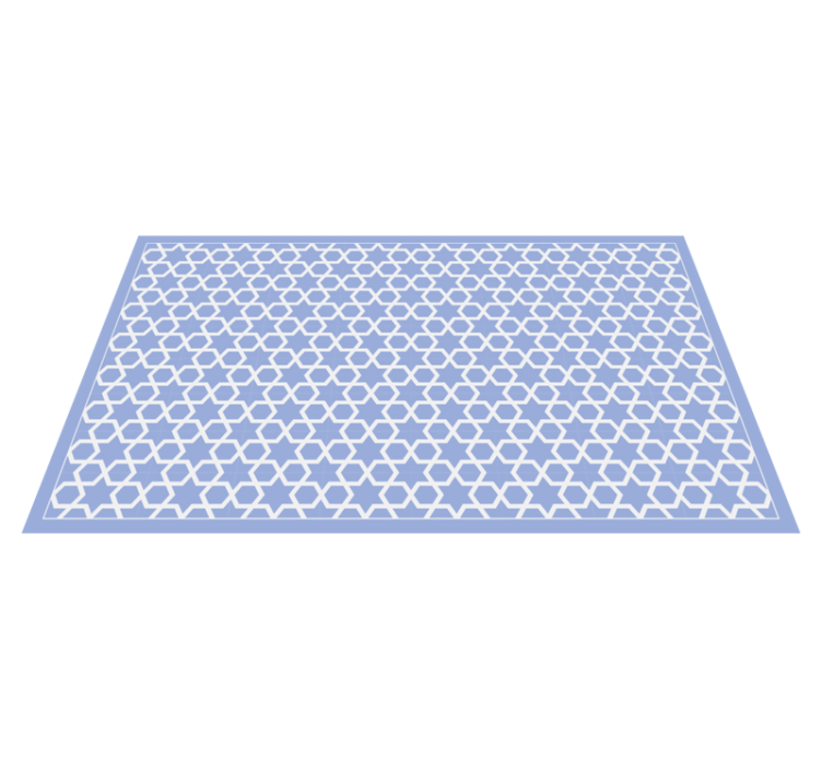Light blue old arabic pattern tile carpet - TenStickers