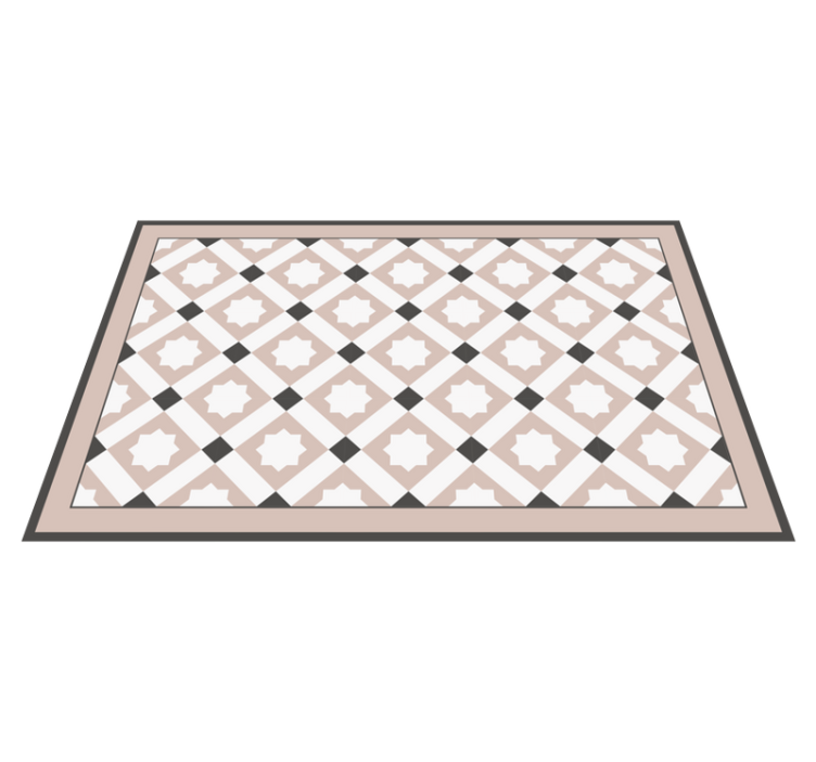 Beige stars pattern kitchen vinyl rug - TenStickers