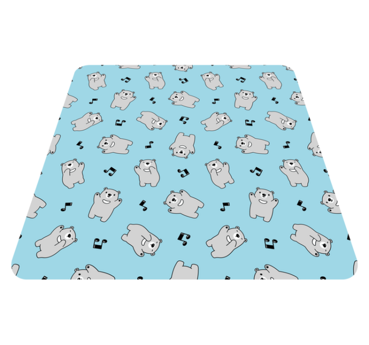 Adorable Bear Figures nursery vinyl rug - TenStickers