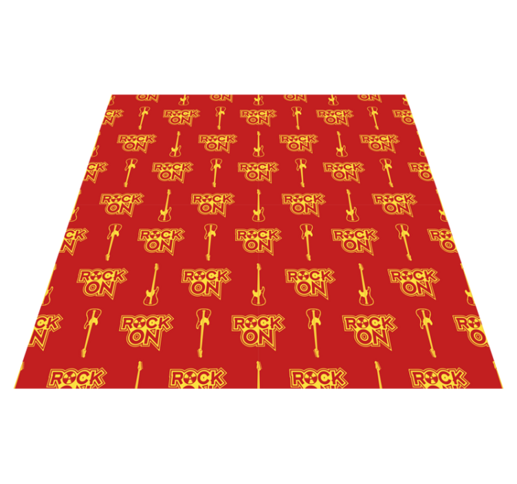 Teenager vinyl rug with red rock design - TenStickers
