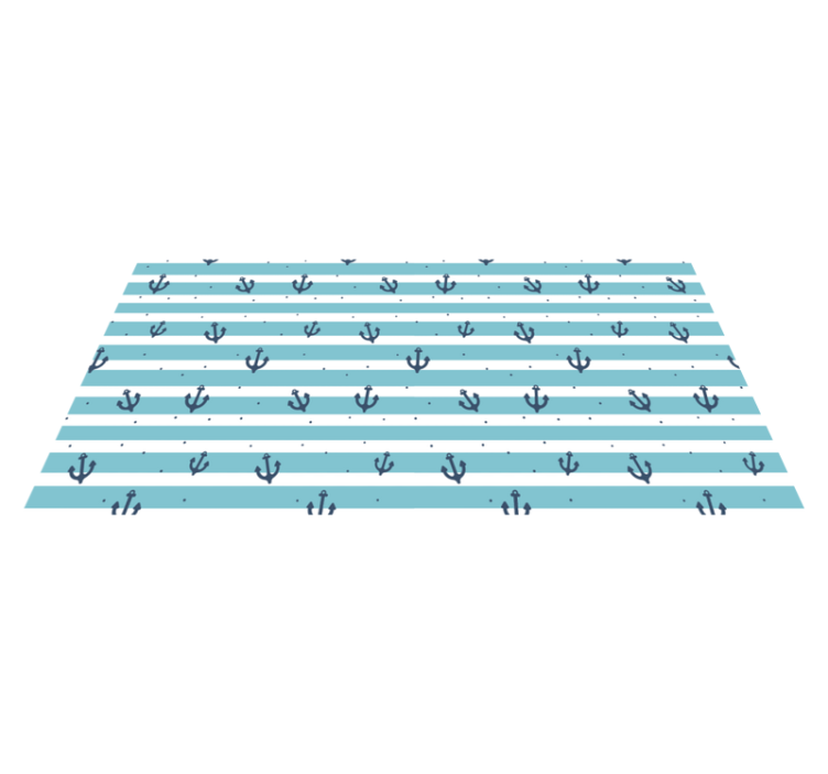 Vinyl rug with maritime anchor design - TenStickers