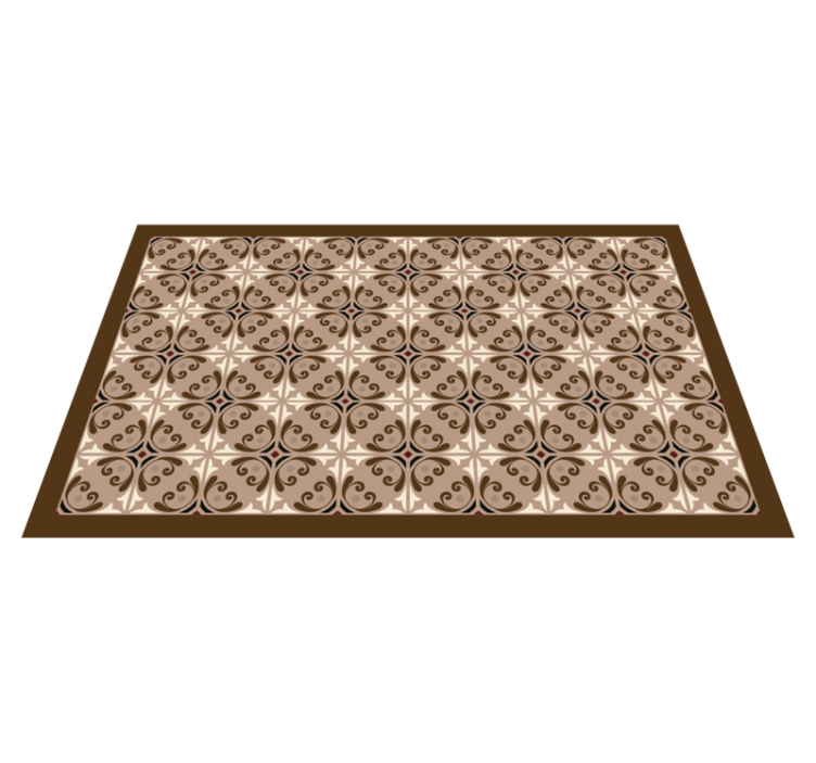 Sophisticated tile arrangement tile vinyl rug - TenStickers