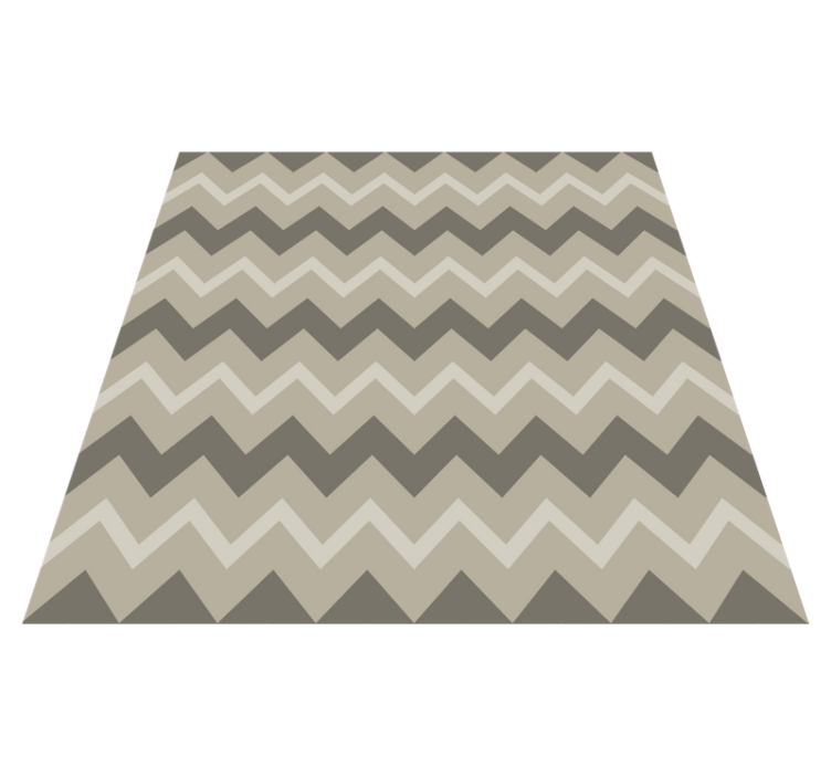 Gray tones zig zag lines square vinyl rug - TenStickers
