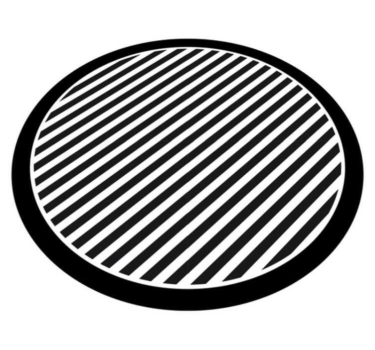 Stripes vinyl rug in solid color stripes - TenStickers