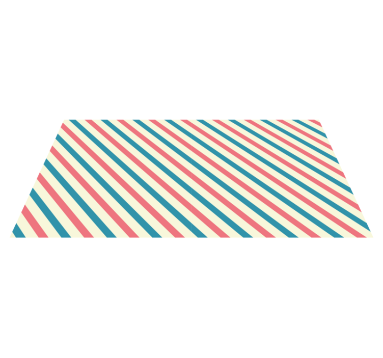 Vibrant Slanted Lines stripes vinyl rug - TenStickers