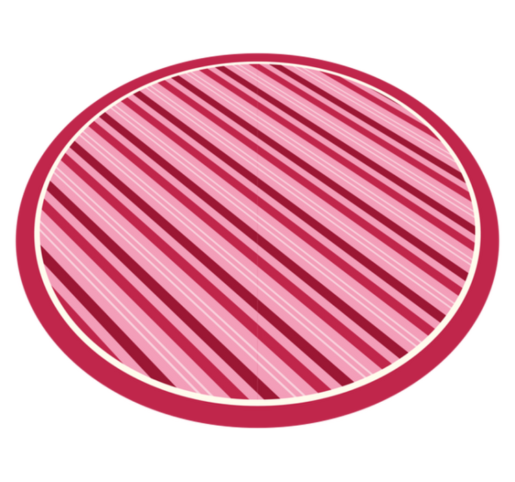 Pink Striped Elegance kids vinyl rug - TenStickers