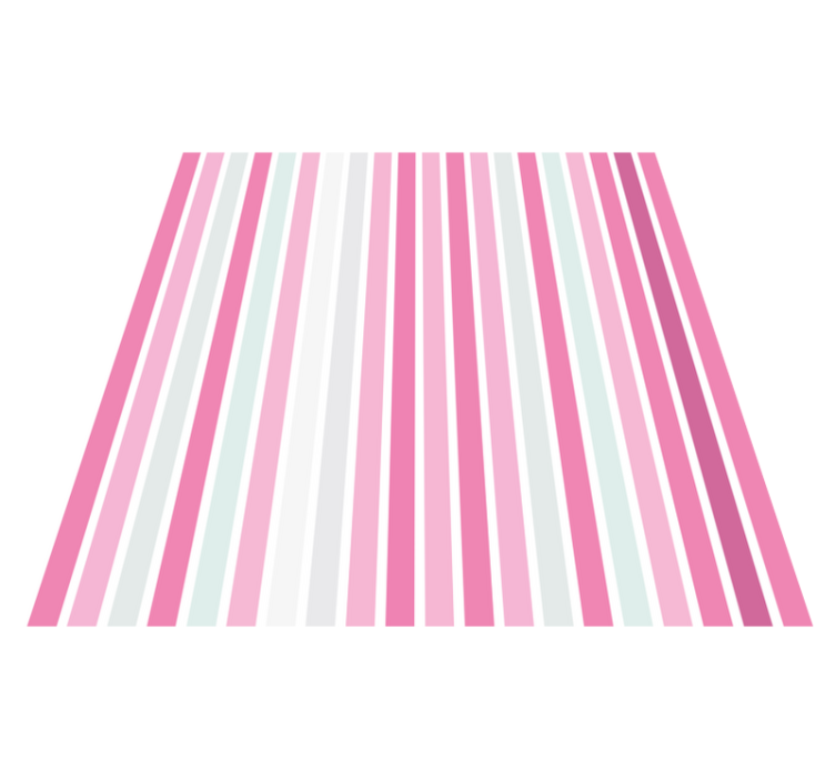 Pink vertical pattern stripes vinyl rug - TenStickers