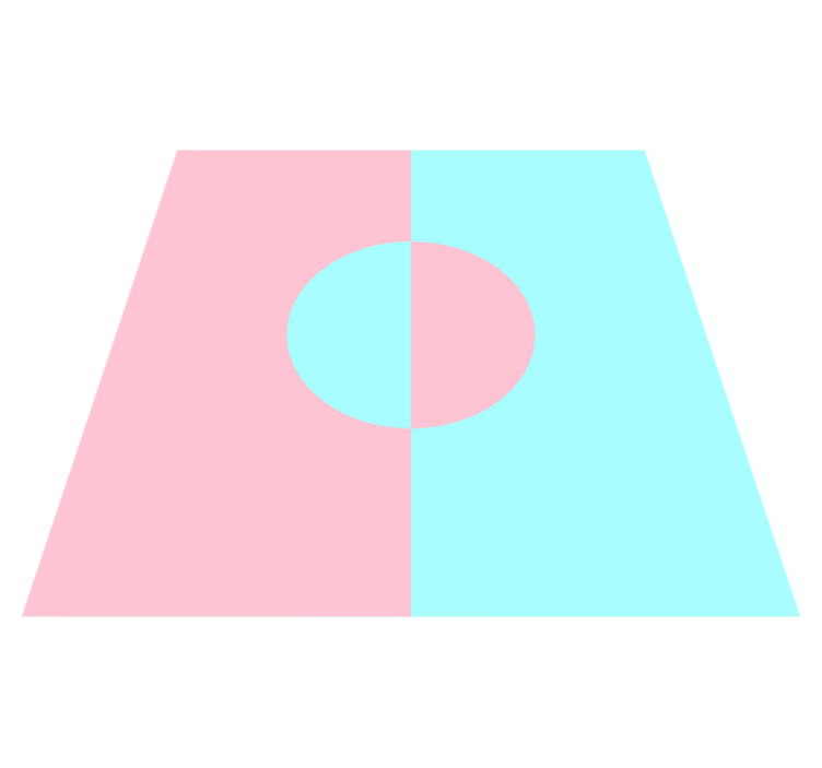 Geometric round color block square vinyl rug - TenStickers