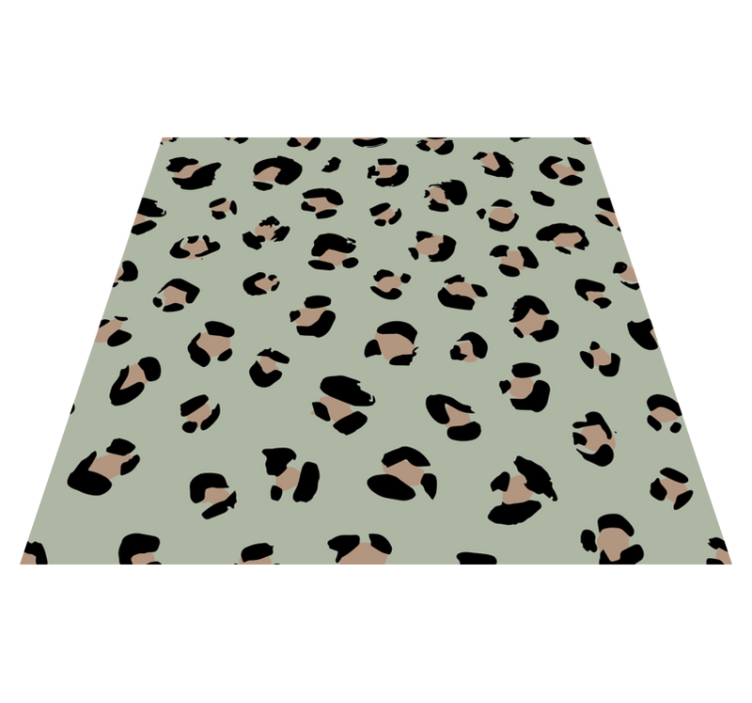 Watercolor leopard print pattern vinyl rug - TenStickers