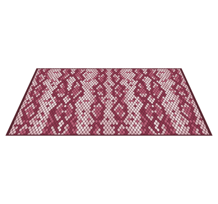 Pink snake skin texture rectangular rug - TenStickers