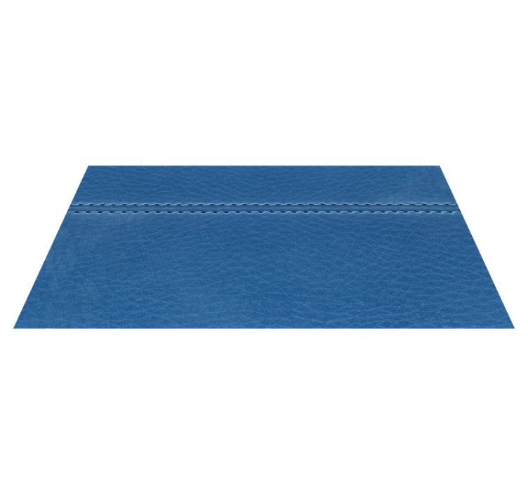 Blue Leather Stitching wood vinyl rug - TenStickers