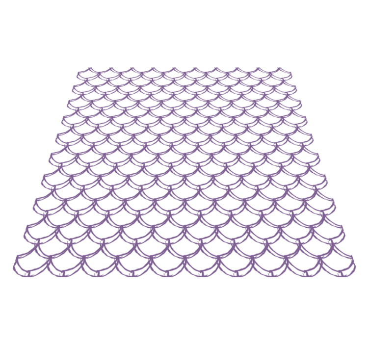 Purple Scallop Pattern gaming vinyl rug - TenStickers