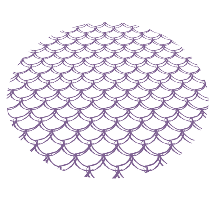 Purple fish scale pattern circular rug - TenStickers