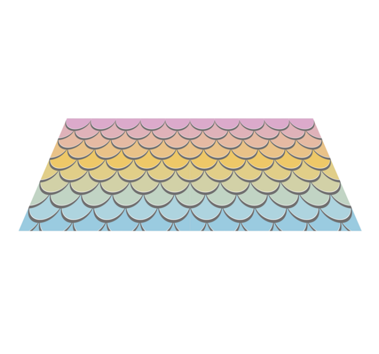 Vinyl rug with vibrant scales pattern - TenStickers