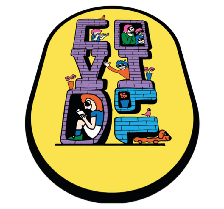 Covid19 modern vinyl floor rug - TenStickers