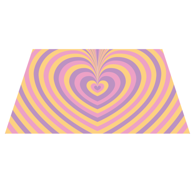 Retro heart design teenager vinyl rug - TenStickers