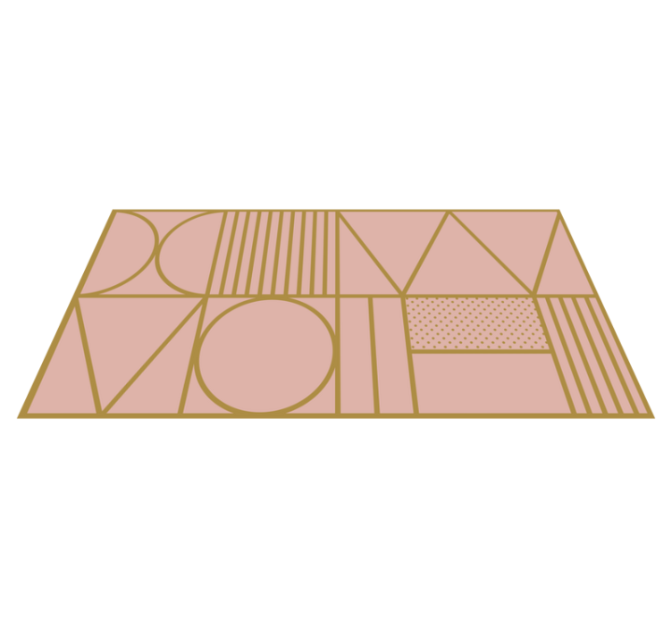 Geometric Figures minimalist vinyl rug - TenStickers