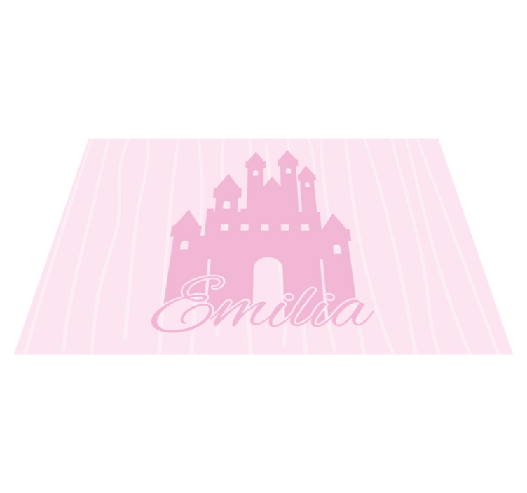 Princess Castle custom vinyl rug - TenStickers