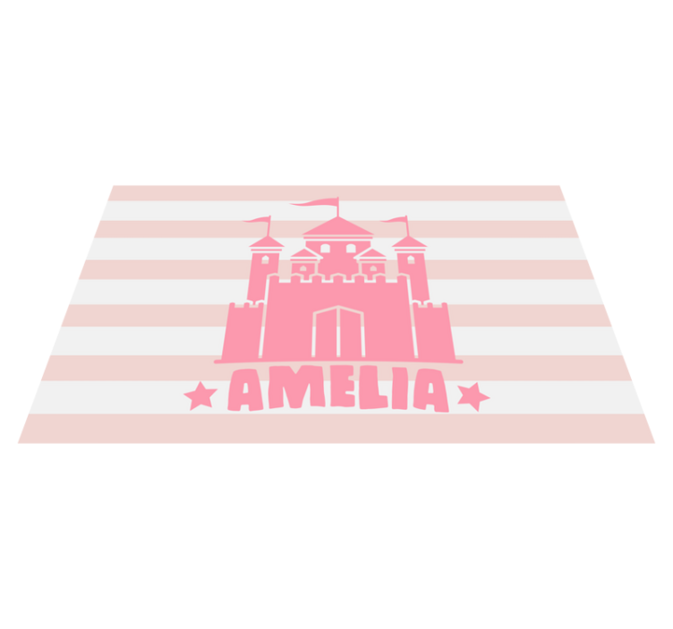 Castle themed custom vinyl rug - TenStickers