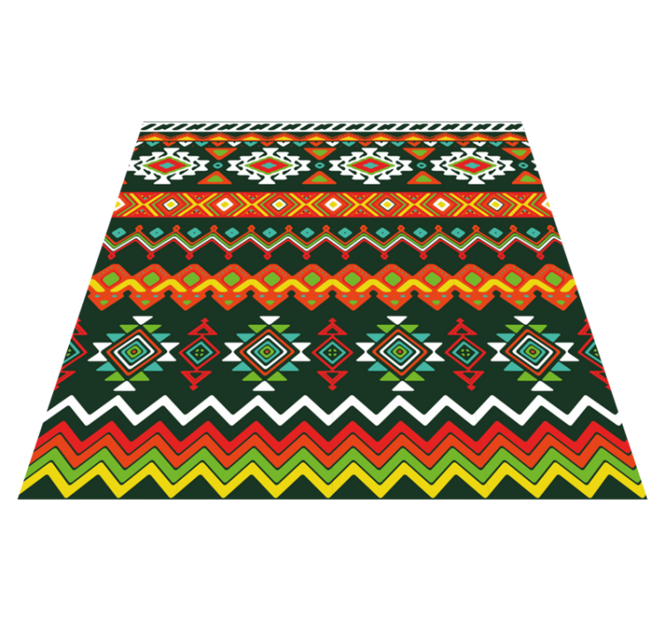Aztec inspired design ethnic vinyl rug - TenStickers