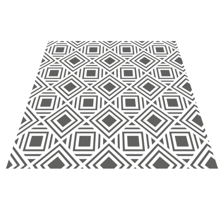 Geometric vinyl rug stylish diamond design - TenStickers