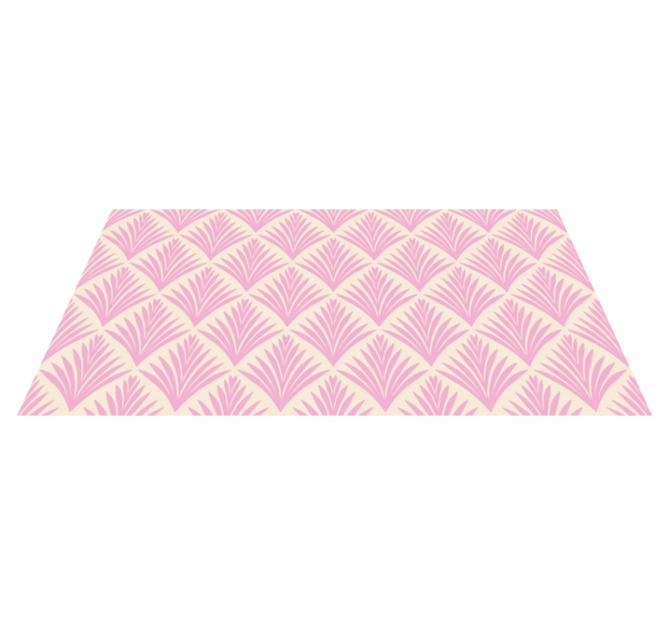 Stylish pink pattern flower vinyl rug - TenStickers