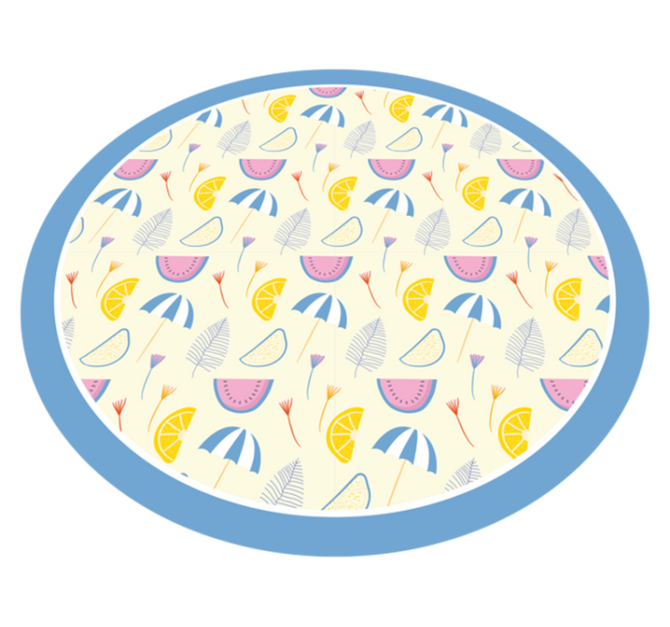 Colorful Summer Elements flower vinyl rug - TenStickers