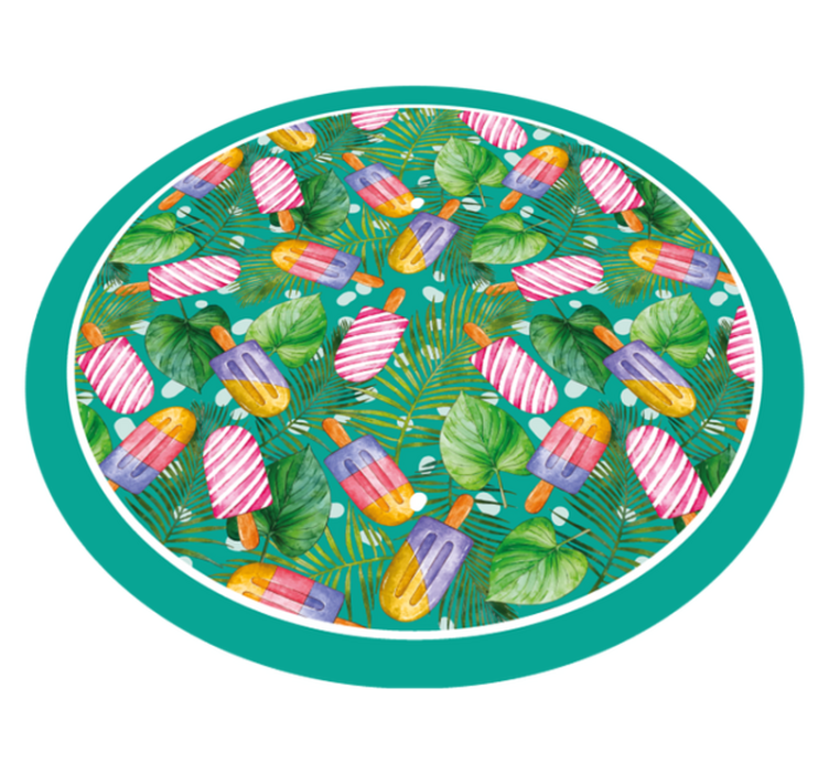 Summer Ice Cream vinyl rug - TenStickers