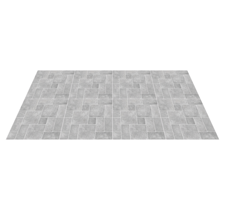 Light grey stone bricks pattern tile carpet - TenStickers