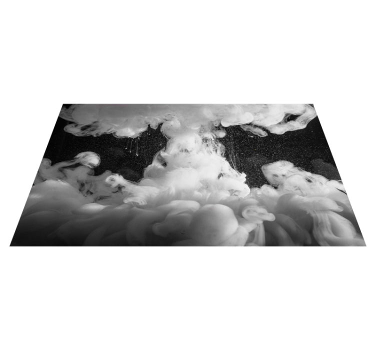 Dense grey smoke texture modern rug - TenStickers
