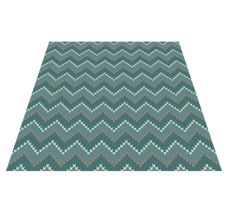 Chevron Wave Motif ethnic vinyl rug - TenStickers