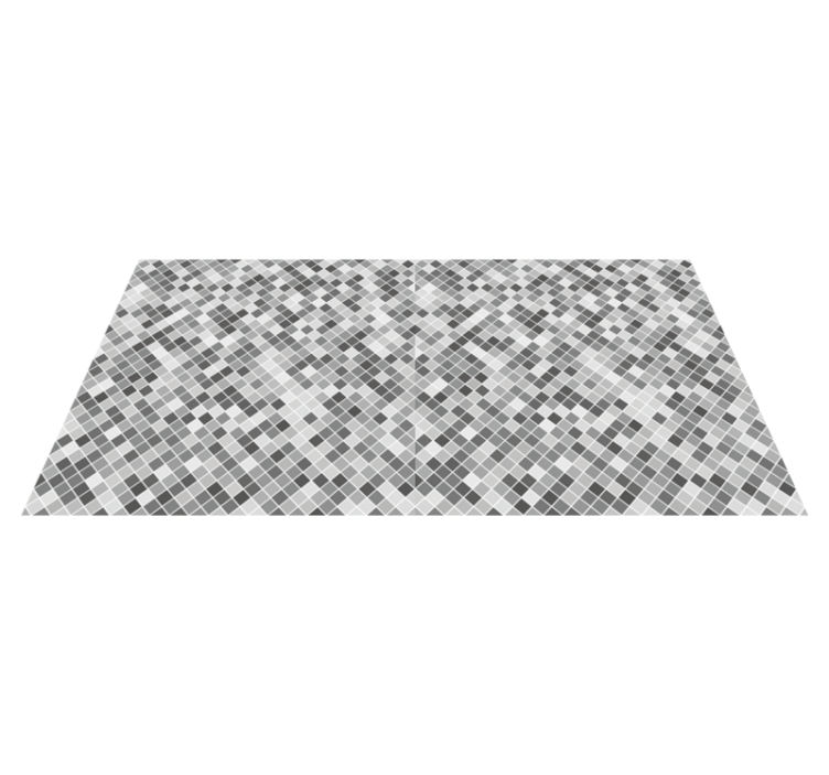 Grey tones squared pattern tile carpet - TenStickers