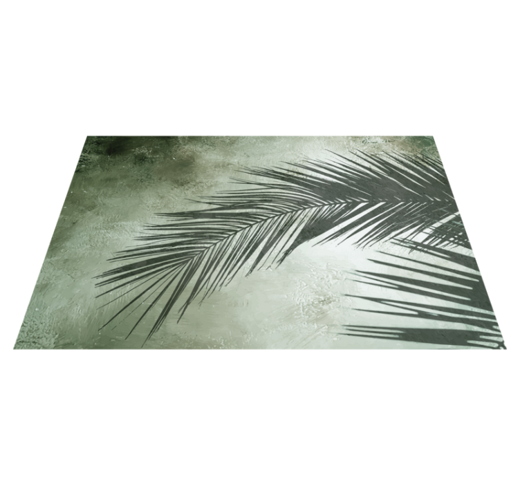Palm leaf elegance flower vinyl rug - TenStickers